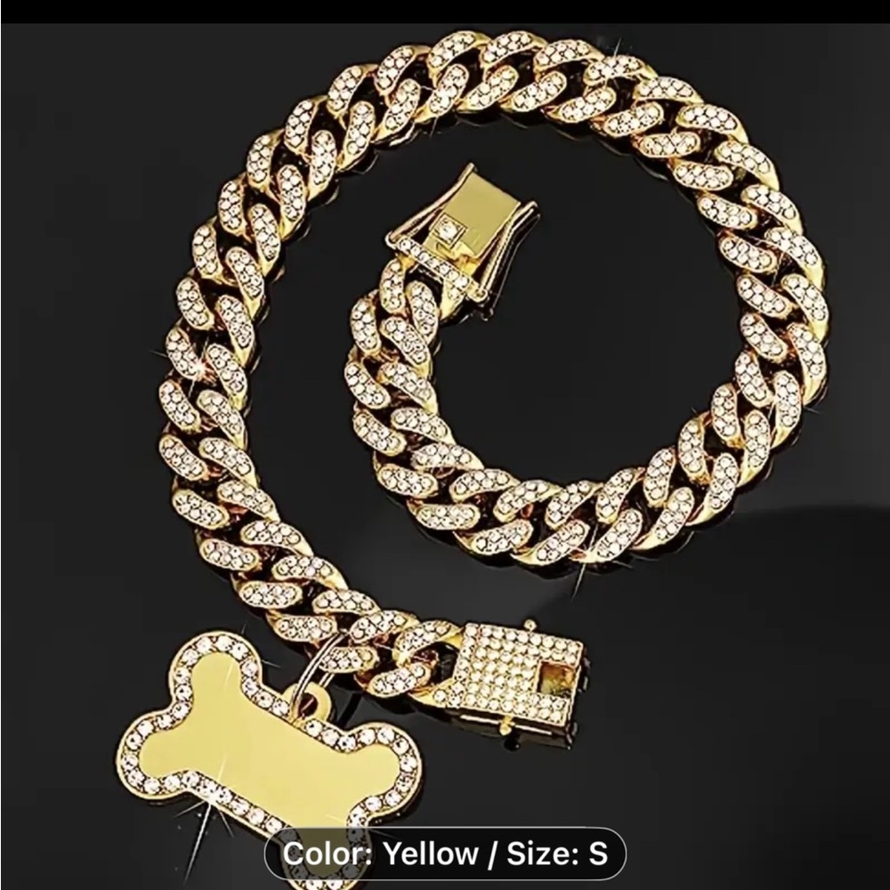 Beautiful Dog chain necklace collar